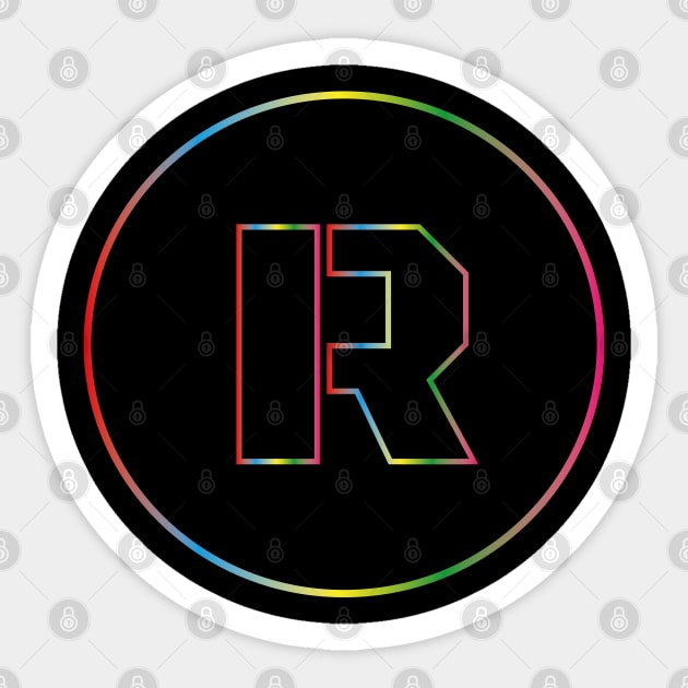 letter R colorful design Sticker by HB WOLF Arts